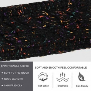 Cold Weather Headbands Womens Ear Warmers Headbands Winter - Confetti- Black+oatmeal(2 Pack) - C618XS9D5CH $11.61