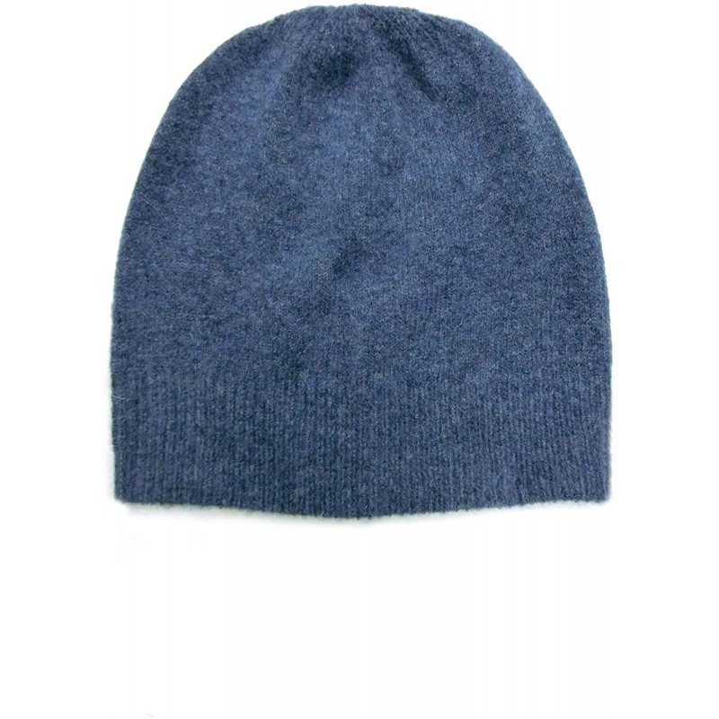 Skullies & Beanies Knitted Warm and Soft Premium Wool Mix Skull Cap Beanie Hat for Men and Women - Blue - CG189ZSUQX2 $11.33