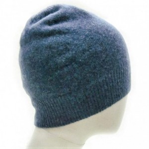Skullies & Beanies Knitted Warm and Soft Premium Wool Mix Skull Cap Beanie Hat for Men and Women - Blue - CG189ZSUQX2 $11.33