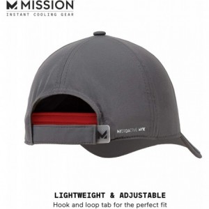 Baseball Caps Max Cooling Laser Cut Performance Hat- Unisex Baseball Cap- Cools When Wet - Charcoal/Teaberry - CG180ARLX3T $2...