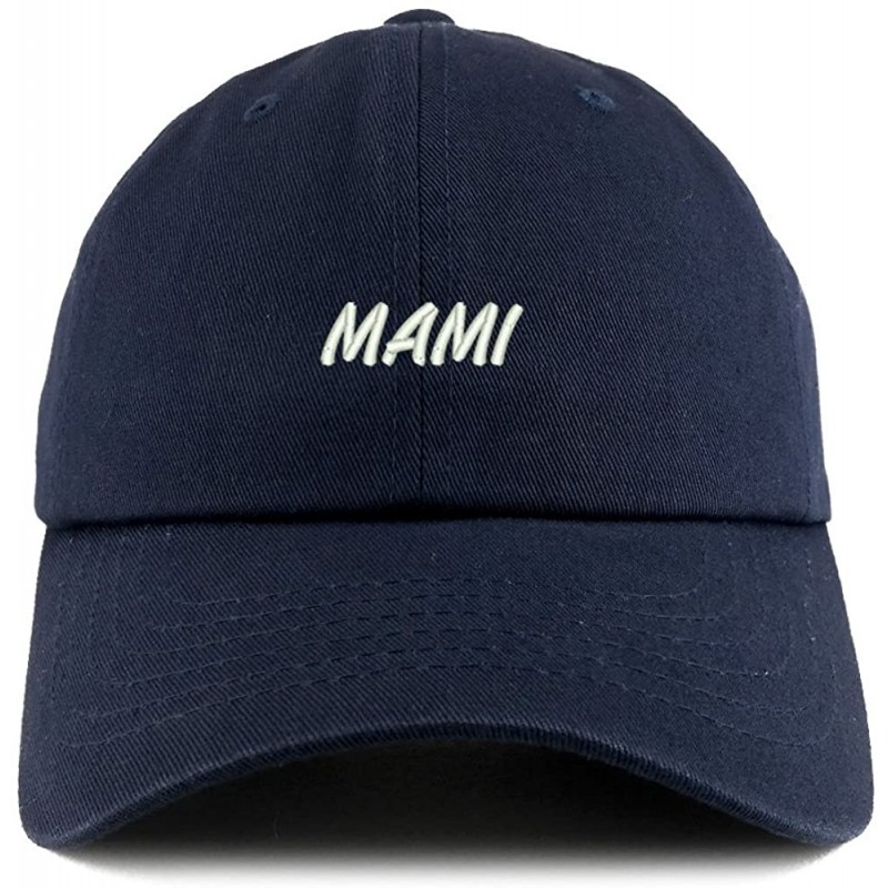 Baseball Caps Mami Embroidered Low Profile Soft Cotton Dad Hat Cap - Navy - CV18D557EYL $21.09