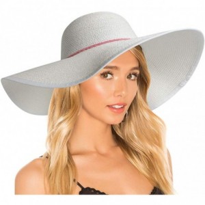 Sun Hats Womens Sun Hat with Wind Lanyard UPF Beach Packable Summer Cowboy Sun Straw Hats for Women Men - 002_white - CW194XU...