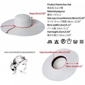 Sun Hats Womens Sun Hat with Wind Lanyard UPF Beach Packable Summer Cowboy Sun Straw Hats for Women Men - 002_white - CW194XU...