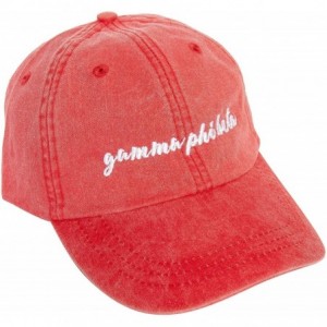 Baseball Caps Gamma Phi Beta (N) Sorority Baseball Hat Cap Cursive Name Font Gamma phi - Red - CF18S7Z8OG0 $17.01