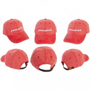 Baseball Caps Gamma Phi Beta (N) Sorority Baseball Hat Cap Cursive Name Font Gamma phi - Red - CF18S7Z8OG0 $17.01