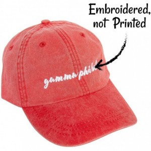 Baseball Caps Gamma Phi Beta (N) Sorority Baseball Hat Cap Cursive Name Font Gamma phi - Red - CF18S7Z8OG0 $17.01