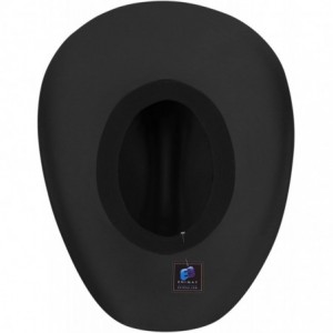 Cowboy Hats Faux Western Style Pinch Front Canvas Cowboy Cowgirl Hat - Classic Black - CS18032M9XK $24.98