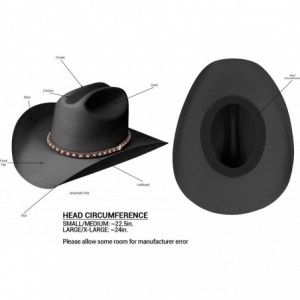 Cowboy Hats Faux Western Style Pinch Front Canvas Cowboy Cowgirl Hat - Classic Black - CS18032M9XK $24.98