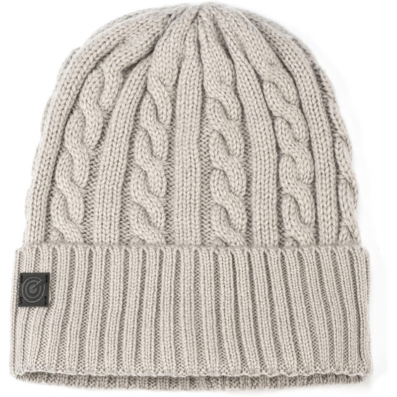 Skullies & Beanies Evony Warm Winter Beanie - Soft Cashmere-Like Feel - Light Grey - CB180AKI0Z9 $15.10