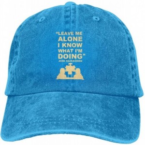 Baseball Caps Kimi Raikkonen Leave Me Alone I Know What I'm Doing Baseball Cowboy Hat Black - Blue - CP18RKX2685 $16.75