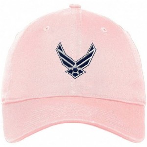 Baseball Caps Custom Low Profile Soft Hat Air Force Emblem Embroidery Veteran Name Cotton - Soft Pink - CH18QSGH2S2 $38.85