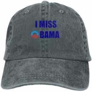 Baseball Caps I Miss Obama Denim Hat Adjustable Unisex Classic Baseball - Asphalt - CZ18DW0RLH2 $35.27