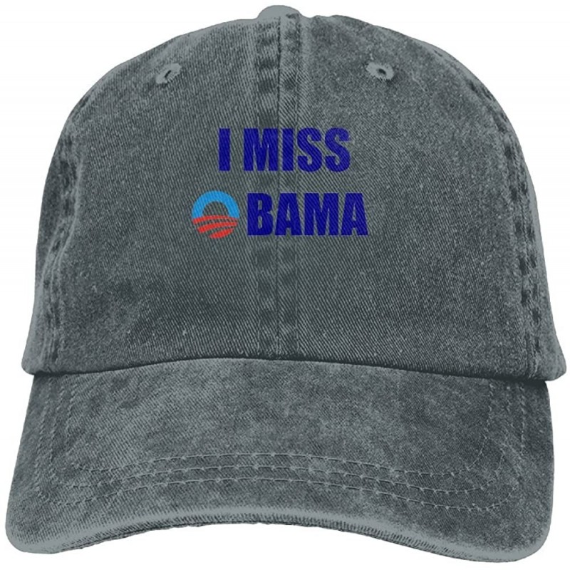 Baseball Caps I Miss Obama Denim Hat Adjustable Unisex Classic Baseball - Asphalt - CZ18DW0RLH2 $15.77