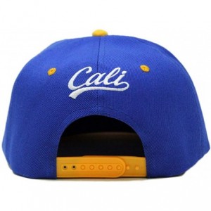 Baseball Caps California Republic Bear Logo Snapbacks Flat Brim Adjustable Snapback Hat Cap - Blue Yellow 02 - CY196XG98EN $1...