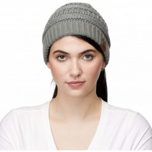 Skullies & Beanies Messy Bun Ponytail Magic Magic Sequin Beanie Hat Bundle Hair Tie (MB-730) - CQ18WKKZ0YH $11.78