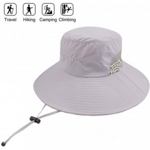 Sun Hats Outdoor Sun Hat for Men/Women UV Protection Wide Brim Beach Boonie Hat Quick Dry Summer Fishing Cap Solid Colors - C...