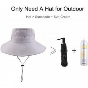 Sun Hats Outdoor Sun Hat for Men/Women UV Protection Wide Brim Beach Boonie Hat Quick Dry Summer Fishing Cap Solid Colors - C...