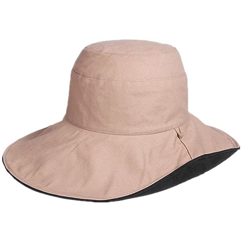 Sun Hats Women's Wide Brim Bucket Hats Travel Casual Cute Beach Sun Hat Fashion Double-Sided Fisherman Cap with Chin Strap - ...