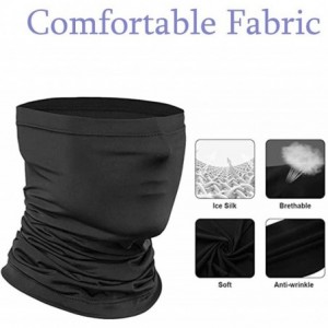 Balaclavas Neck Gaiter Face Mask- Bandana Scarf Fishing Running Face Cover Sun UV Protection for Men Women Black Grey - C0199...