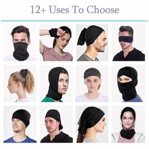 Balaclavas Neck Gaiter Face Mask- Bandana Scarf Fishing Running Face Cover Sun UV Protection for Men Women Black Grey - C0199...