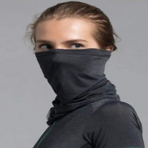 Balaclavas Neck Gaiter Face Mask- Bandana Scarf Fishing Running Face Cover Sun UV Protection for Men Women Black Grey - C0199...