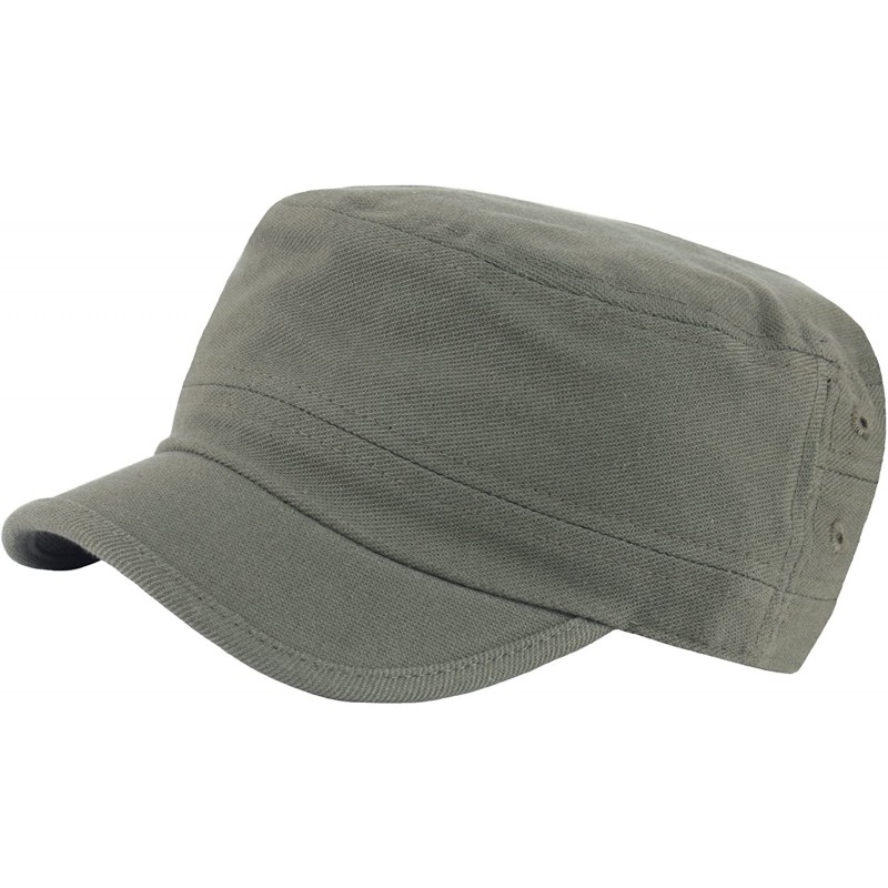 Baseball Caps A203 Irish Plain Empty Short Bill Design Cool Army Cap Golf Club Cadet Military - Green - C418E536HOS $18.30