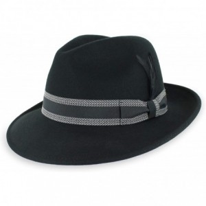 Fedoras Belfry Crushable Fedora Vintage Striped - Balstonblack - CB18LC5R8DU $32.97