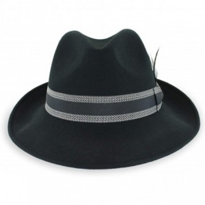 Fedoras Belfry Crushable Fedora Vintage Striped - Balstonblack - CB18LC5R8DU $32.97