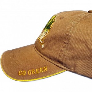 Baseball Caps 100% Organic Marijuana Leaf Weed MJ Ganja Baseball Cap Hats Earthy Tan Cotton Blend - Tan - CF12DN3III3 $19.35