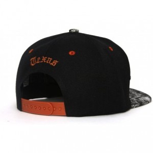 Baseball Caps City Black/Snakeskin Olde English Adjustable Baseball Cap - Texas - CK11ZROJ4XF $8.33