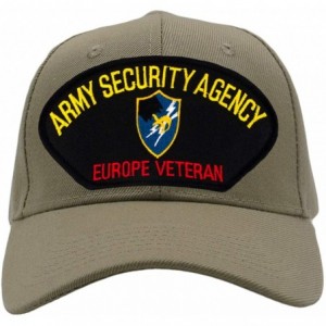 Baseball Caps US Army Security Agency - Europe Veteran Hat/Ballcap (Black) Adjustable One Size Fits Most - Tan/Khaki - CA18I6...