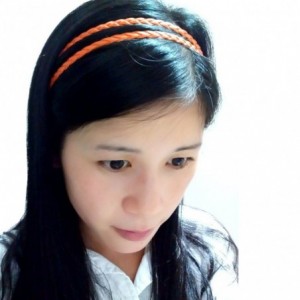 Headbands Fashion Women Girls Leather Woven Hair Band Double Braided Headband (navy blue) - navy blue - CJ11S3Q4GRN $7.87