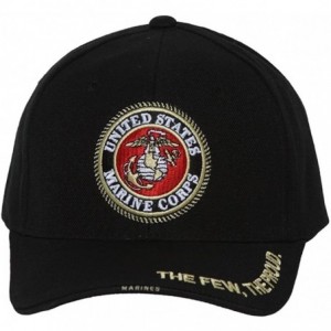 Baseball Caps United States Marines "The Few- The Proud" Black Adjustable Cap - CT11I14LGT3 $12.23