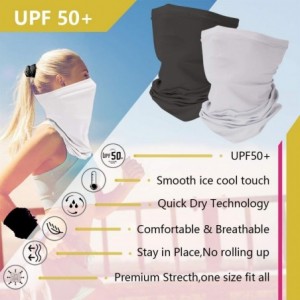Balaclavas Microfiber Neck Gaiter Face Scarf Bandana Mask-Multifunctional Headwear for Sun Protection Windproof - Black-gray ...