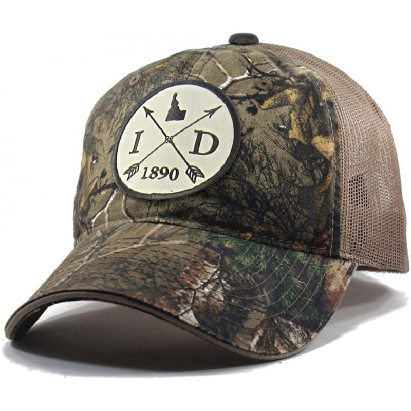 Baseball Caps Men's Idaho Arrow Patch Camo Trucker Hat - Realtree - C2186I27X2G $22.07