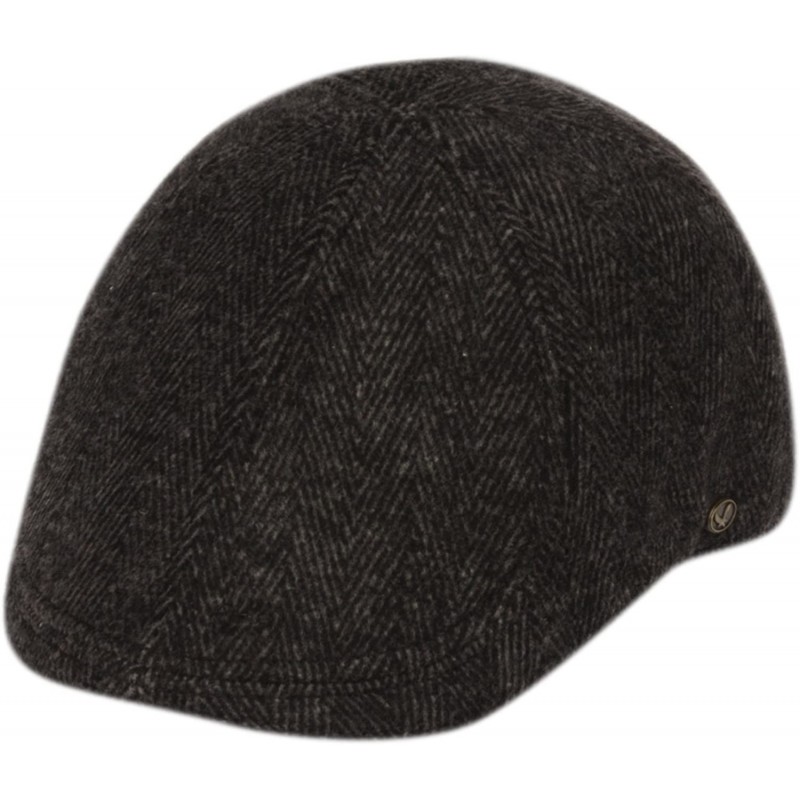 Newsboy Caps Men's Herringbone Tweed Newsboy- Duckbill Driving Cabbie Golf Ivy Cap - Dk Gray - C512NZYOHWL $13.28