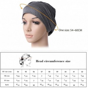 Skullies & Beanies Headwrap Head Scarf Chemo Beanie Hat Slouchy Cancer Turban Sleeping Hat - 99047black - CJ18Y7NDOR0 $19.32