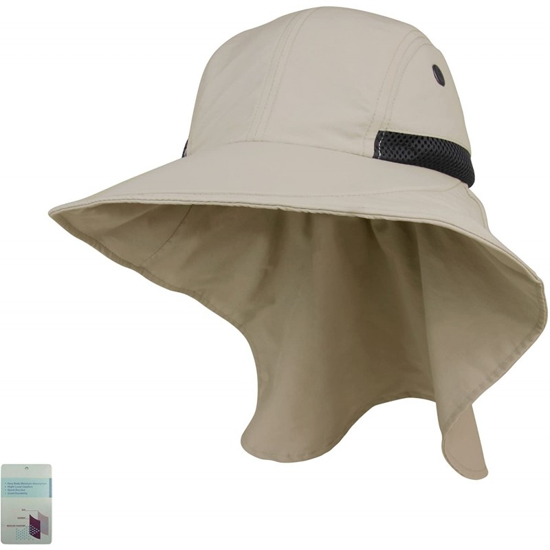 Baseball Caps Women's Large Bill Cap with Flap - Stone - C911LV4H4XH $19.23