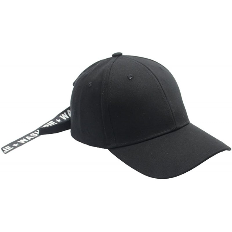 Baseball Caps Women's Iron Ring Pin Retro Baseball Cap Trucker Hat - Zipper Black - CM186NA0HT2 $14.46