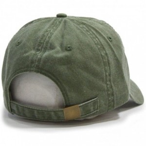 Baseball Caps Blank Dad Hat Cotton Adjustable Baseball Cap - Olive Green Washed Strap - CW12O1FL440 $12.00