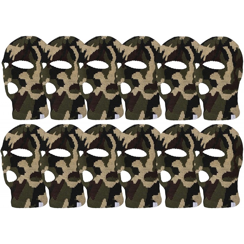 Balaclavas 12 Pack 3 Hole Ski Face Mask Balaclava - Camouflage - CL192IYU2NW $42.62