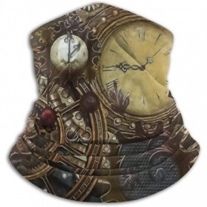 Balaclavas Neck Gaiter Headwear Face Sun Mask Magic Scarf Bandana Balaclava - Steampunk Clocks - C21979N72TU $13.38