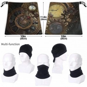 Balaclavas Neck Gaiter Headwear Face Sun Mask Magic Scarf Bandana Balaclava - Steampunk Clocks - C21979N72TU $13.38