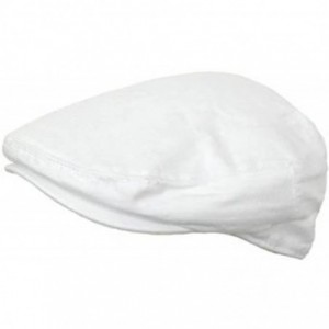 Newsboy Caps Summer Cotton Ivy Scally Driving Hat Newsboy Golf Cap - White - C512G0EDY1N $16.04