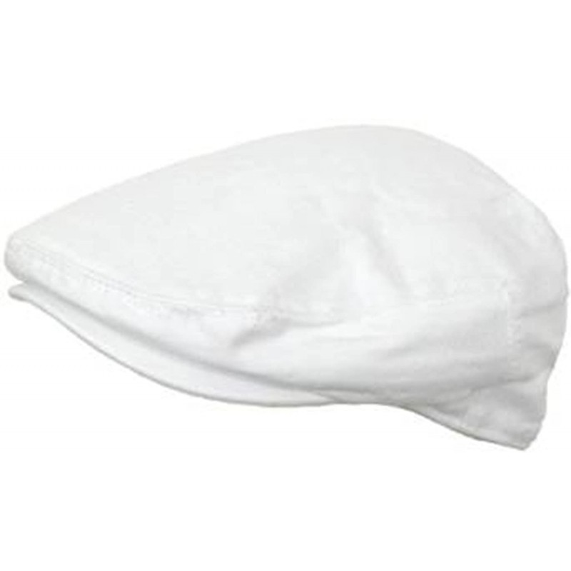 Newsboy Caps Summer Cotton Ivy Scally Driving Hat Newsboy Golf Cap - White - C512G0EDY1N $16.04