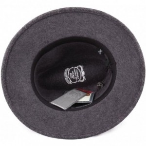 Fedoras Classique Traveller Wool Felt Fedora Hat Packable - Gris-chine - C5187IRN0LG $49.74