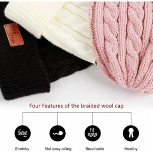 Skullies & Beanies Winter Beanie Hats Baby Warm Detachable Pom Hat Knit Beanie for Toddler Kids Girls Boys - Black - CE18AQ25...