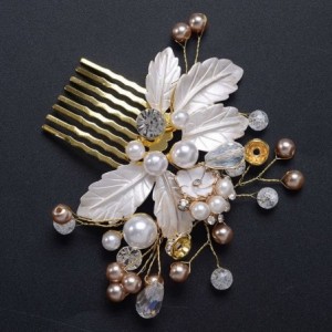 Headbands Women Hair Jewelry for Wedding Pearl Headpiece Hair Combs - FS126 - C812N7WGUGA $9.86