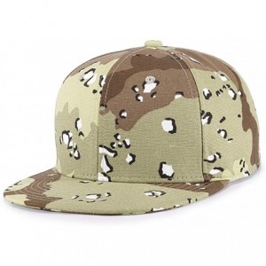 Baseball Caps Unisex Snapback Hats Adjustable USA Army Camouflage Flat Brim Baseball Cap - W185 - CA18R9RLW9U $14.53