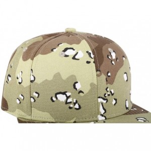 Baseball Caps Unisex Snapback Hats Adjustable USA Army Camouflage Flat Brim Baseball Cap - W185 - CA18R9RLW9U $14.53